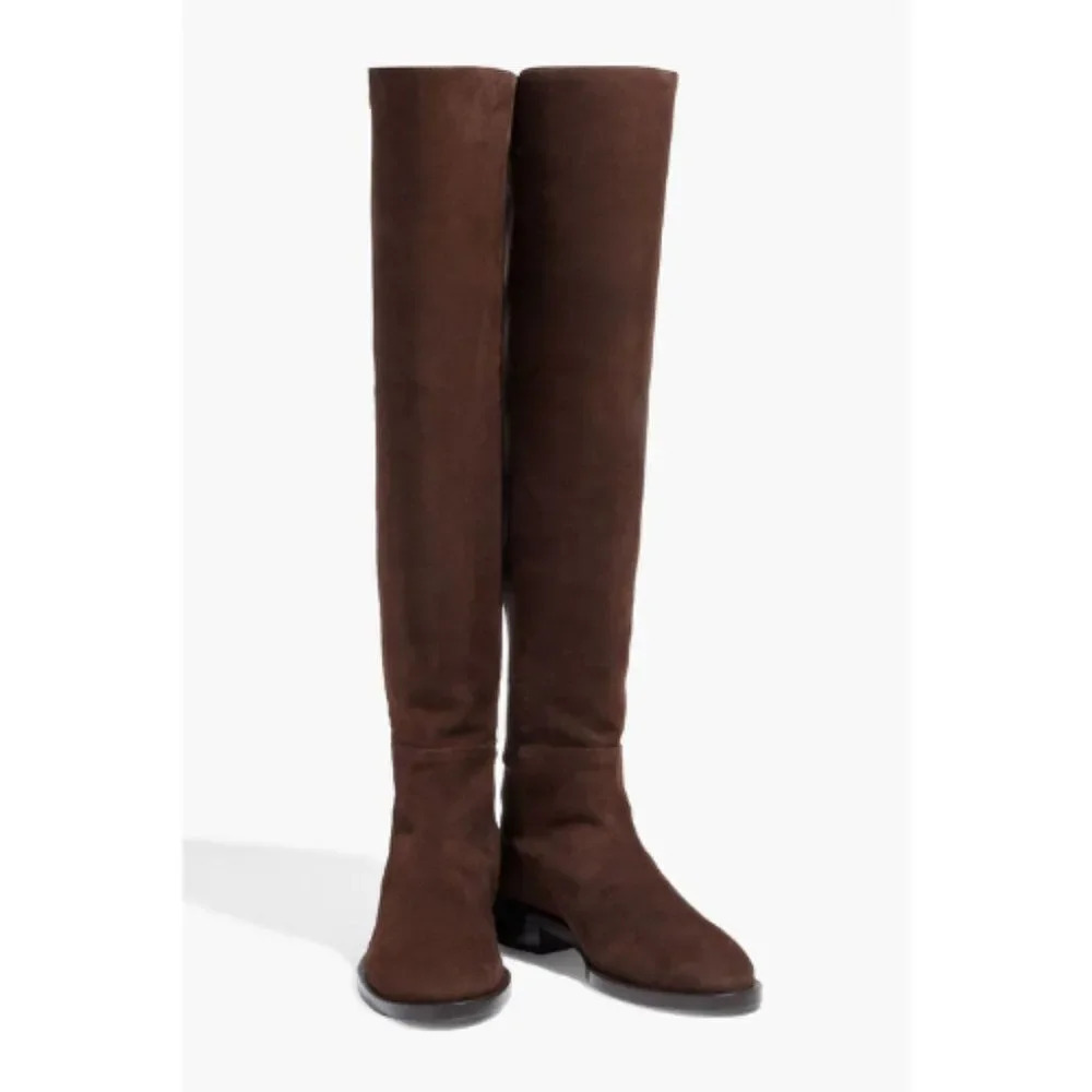 Stuart Weitzman Women's Keelan Suede And Neoprene Knee Boots Size 8.5 - Picture 7 of 16